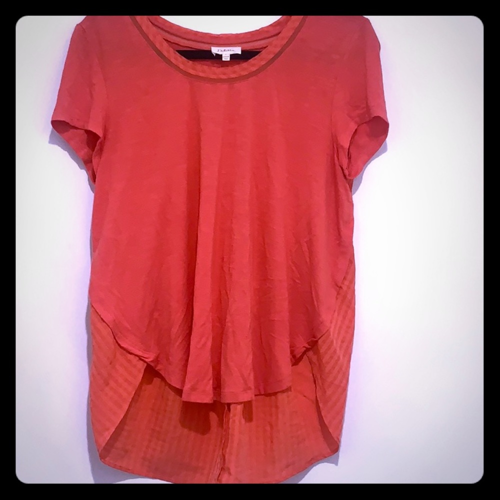 coral shirt, soft